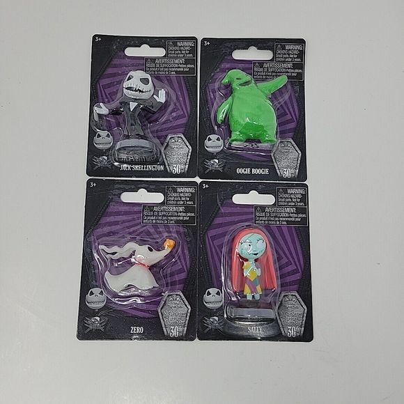 Nightmare Before Christmas Jack Skellington Figures Sally Oogie Boogie Set of 4 - Picture 1 of 10